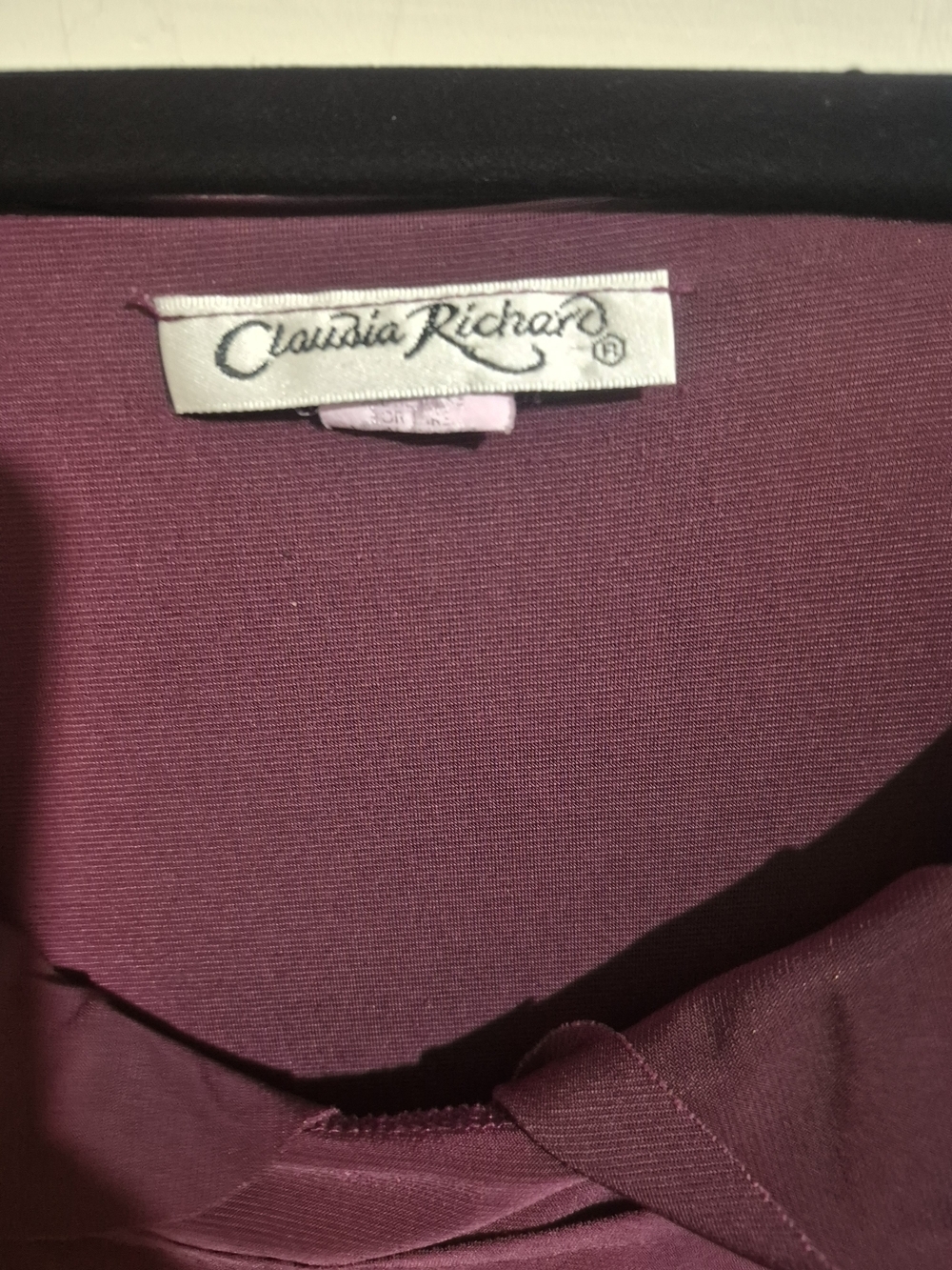Claudia Richard 2X Plum Purple Ruffle Neck Sleeveless Stretch Top Plus Size - Picture 4 of 6
